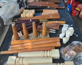 Large selection of legs, including mid century for restoring furniture