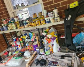 Paints, stains, cleaners, solvents, etc