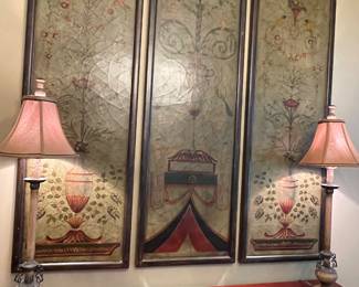 3 piece wall art. each panel 59" tall, 18"wide, priced individually