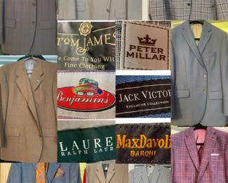 A closet FULL of men’s suits and sport coats