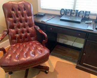 Leather desk chair
