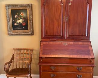 Secretary 44" wide, 92" tall, 22" deep.