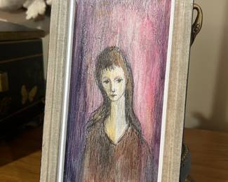 Small 4” by 8” oil on board by John Brady