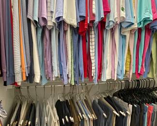 a nice selection of Men's golf shirts size large.
