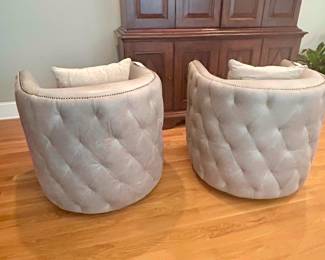 (backside of leather swivel chairs)