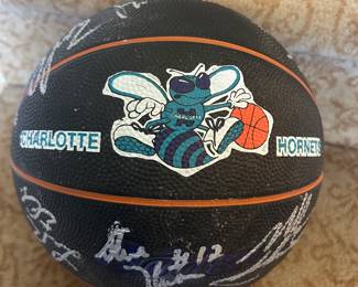 Autographed Charlotte Hornets basketball