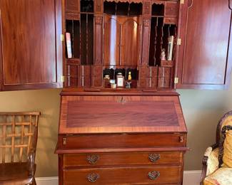 Secretary 44" wide, 92" tall, 22" deep.