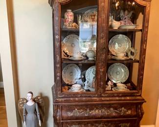 china cabinet approx 6'8" tall 41" wide.