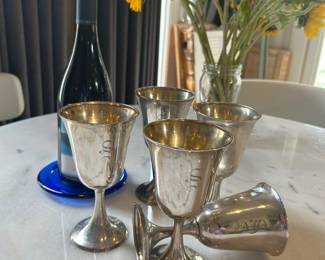 Sterling wine goblets