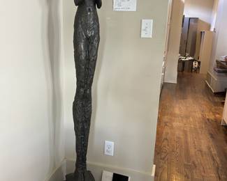 Tom Corbin bronze, “Women with Bird”,
Life size 70” height, 9” wide 11 “ deep signed and numbered 14/40