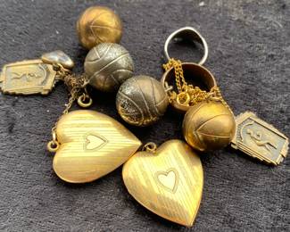 1950's Basketball and High School Charms and Lockets