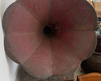 Antique Standard Model A Talking Machine with Red Painted Horn