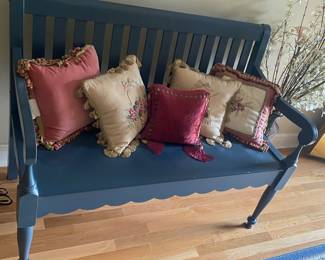 Blue Wooden Bench