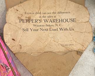Old Pepper's Warehouse Tobacco Advertising Fan