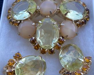 Vintage Brooch and Earring Set