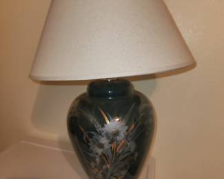 Qty 2 porcelain lamps
