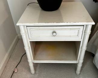 #68 Cream Colored 1 drawer Nightstand - Upstairs - 20x16x23 - You Move down $20.00
