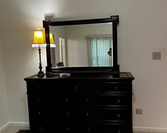 #76 Country Living Lane Dresser w/9 Drawers & Beveled Mirror - You Move - 64x20x42 Mirror - 50x36 $175.00