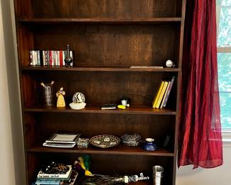#74 Wood 5 shelf Bookcase - 42x9x 74 - Upstairs You Move $75.00