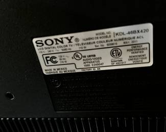 #93 Sony Bravo 46" TV - w/remote $75.00