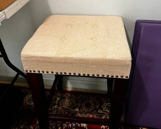 #81 Barstool w/upholstered top w/nailhead trim - 32" Tall $30.00