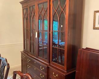 #2 cab-DR Davis China Cabinet with 4 glass doors, 2 wood doors and 6 drawers 67x18x72, 2 pieces $275.00