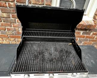 #114 Charbroil 3 burner Grill w/cover and tank and side burner $65.00