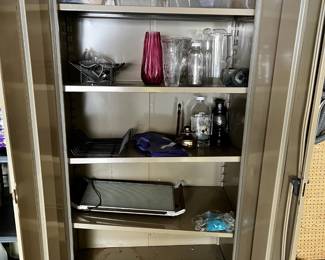#41 Edsal Metal Cabinet w/4 shelves w/metal lock - 36x18x72 $40.00