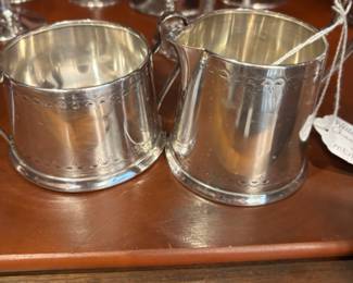 Wallace cream and sugar sterling chased set