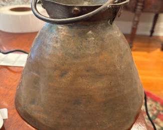 Copper hand made early 19th C. Water vessel