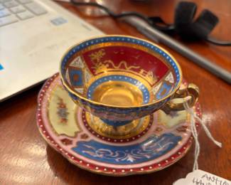 Neoclassic teacup and saucer