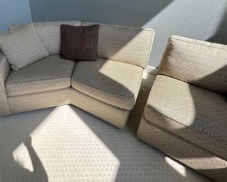 Angled couch.