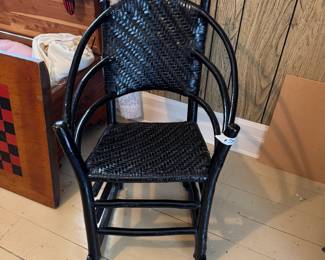 Unusual wicker rocker