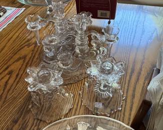 Beautiful candelabras, 2 pair, Cambridge or Fostoria?
