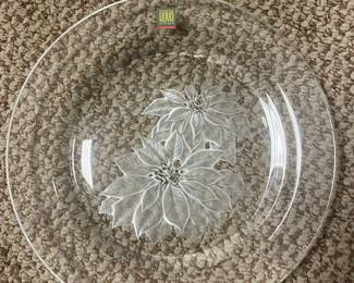 Hoya Crystal Poinsettia plate