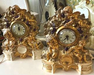 Vintage Decorative Cherub Clocks
