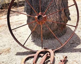 Vintage, Rustic Metal Wheel Horseshoes