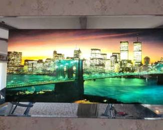 Backlit Electronic Cityscape With Moderate Motion