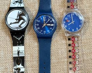 SWATCH 1996 ATLANTA OLYMPIC ANNIE LEIBOVITZ DESIGNED - GN178 SWATCH BLUE WATCH