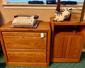 FILING CABINET / CABINET - MEDIA CABINET/ROLLING MICROWAVE-MEDIA STAND