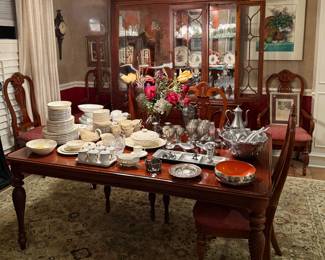 Lexington dining table and hutch