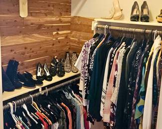 4 CLOSETS AND 3 ROOMS OF WOMENS CLOTHING - ALL SIZES
