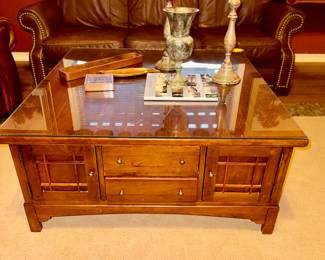 Large - heavy - square mission style coffee table