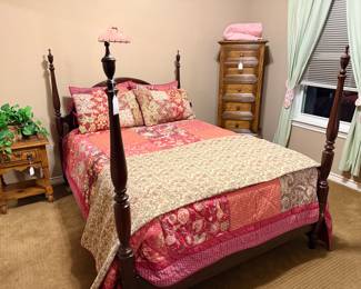 FULL size four poster bed with mattress