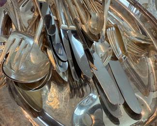 Tudor silver plate set