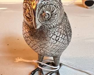 Sterling silver owl figurine