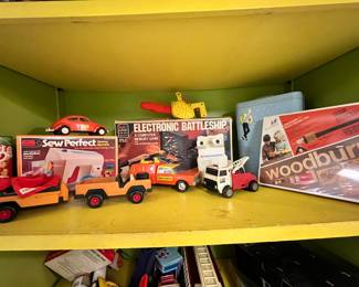 Lots of vintage toys from 60s, 70s, 80s