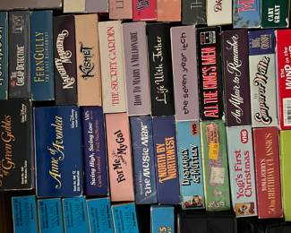 Vintage cartoons, animated features, and classic films on VHS and DVDs