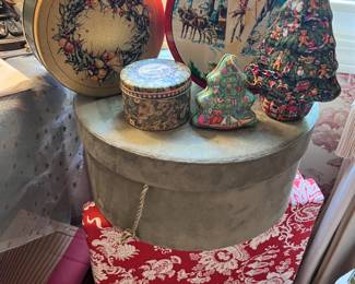 Many vintage tins