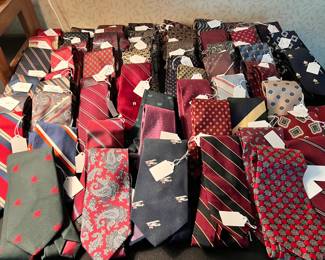 Large collection of men's ties